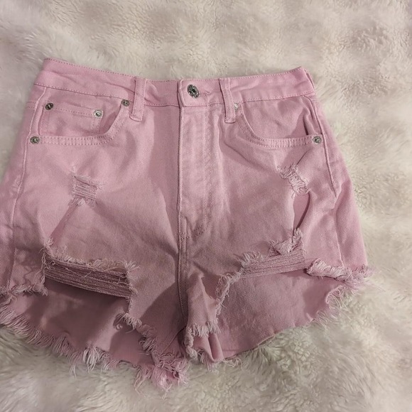 Love Tree Pants - Love Tree Women' Pink‎ Distressed Shorts Size Small
